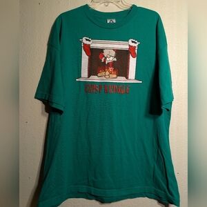 AAA Teal Graphic T-Shirt with Crisp Kringle Design Size 2xl Pre-owned